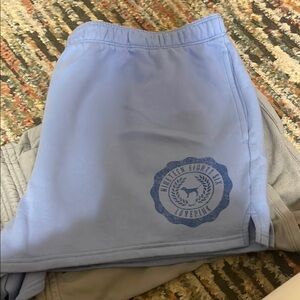 Love Pink Blue Athletic Shorts